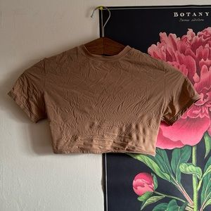 Skims spandex crop top nude
